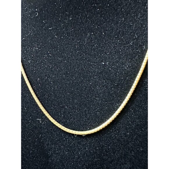 18K Solid  Yellow Gold Unisex Snake Chain /Necklace, Diamond cut 16'' 3.55 grams - Picture 2 of 7